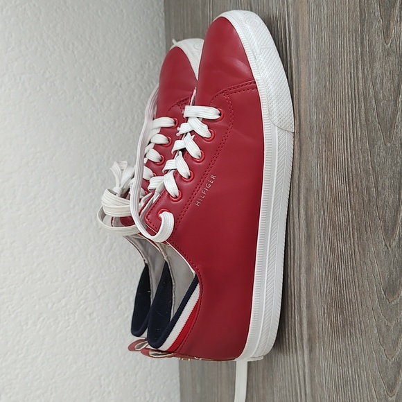 Tommy Hilfiger Red and White Sneakers - Picture 3 of 15